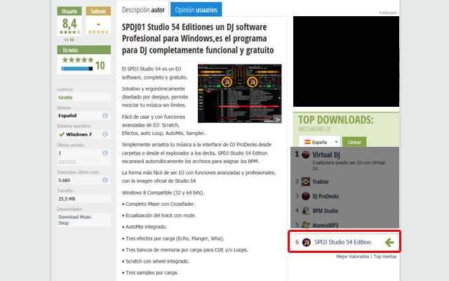 SPDJ01 Studio54 Softonic 